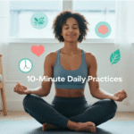 Person practicing 10-minute daily mental health routine for building emotional resilience in calm indoor setting